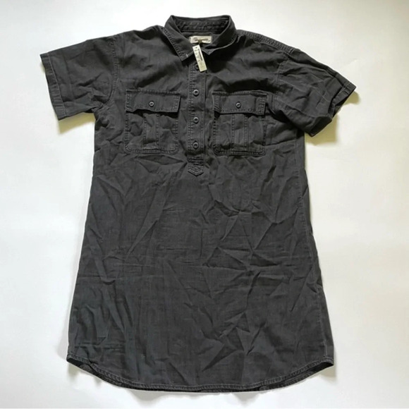New Madewell Denim Popover Shirtdress Lunar Wash - Picture 3 of 9